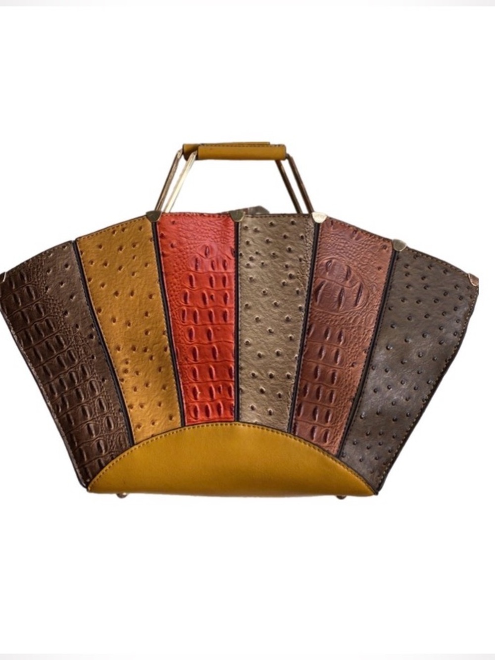 Rare vintage  multicolor bucket handbag purse